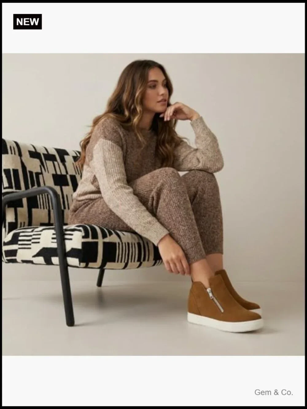 Wedge Sneakers with Dual Zippers - Lightweight Hidden Lift Fashion Sneakers